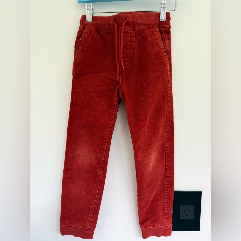 Kids Red Corduroy Jogger Jeans Okaidi
